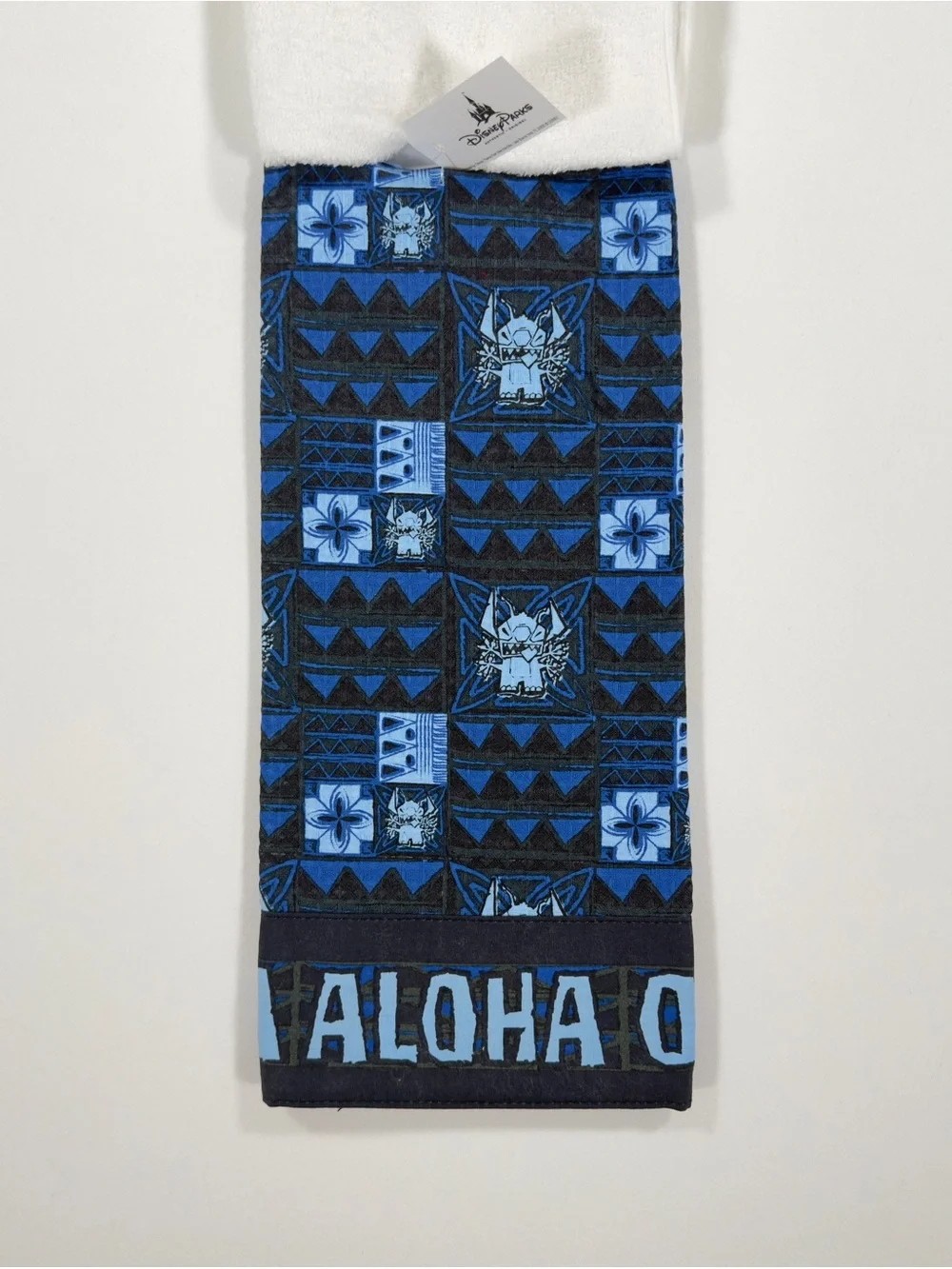 Disney Parks Lilo & Stitch Kitchen Towels 2 Pack Ohana Aloha Blue Cotton NWT New